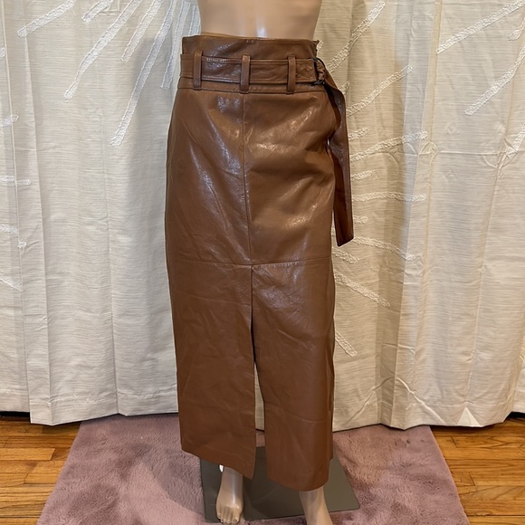 Brunello Cucinelli Leather Maxi Skirt - Picture 7 of 13